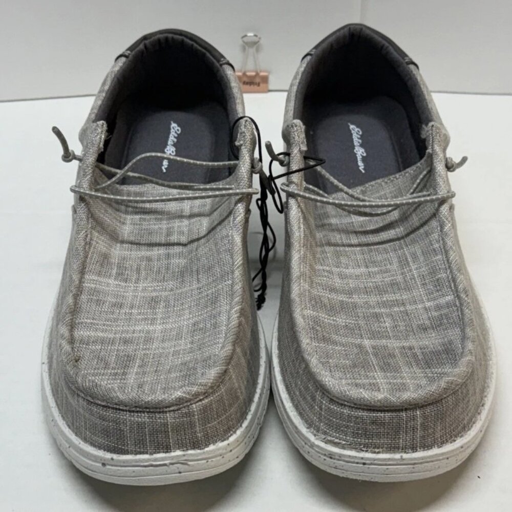 Eddie Bauer Men's Lightweight Easy Slip On Canvas Corbett Loafer (Grey, 11)